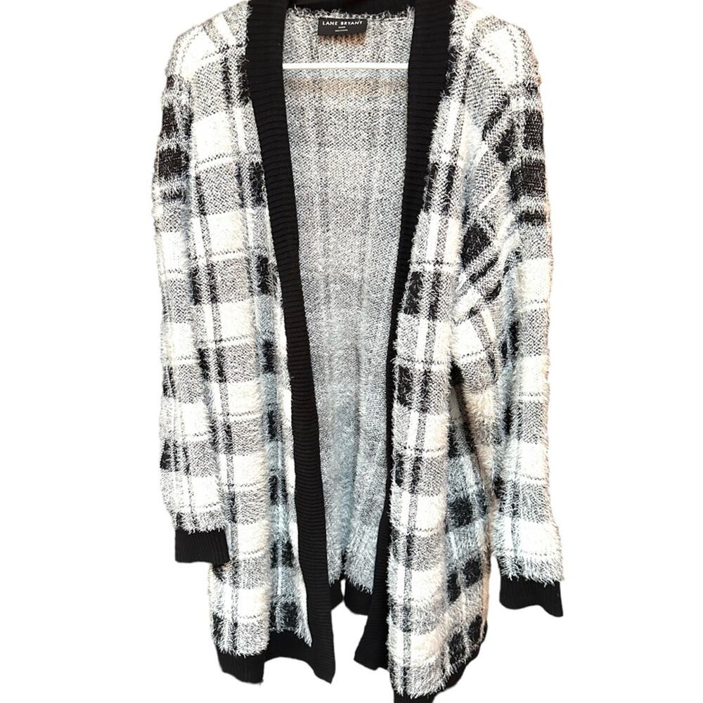 NWOT Lane Bryant Classic Long-Sleeve Open-Front Eyelash Cardigan Size 22 24
